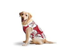 Chaleco grande con estampado de granada para mascotas, transpirable, ligero, sin mangas