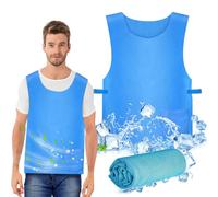 Chaleco Hielo,Insolación refrescante Verano para Hombres y Mujeres, chaleco de enfriamiento evaporativo, para trabajo al aire libre, equitación, correr