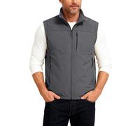 Chaleco Hombre Sin Mangas Cremallera, Chaleco Hombre Invierno Cuello Alto Color Liso Sin Capucha con Bolsillo, Chalecos Classic Ligera - Chalecos Softshell Doble Faz Único Gris L