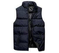 Chaleco Hombre Vestir, Chaleco Con Cremallera Talla Grande Chaleco Trabajo Acolchado Plumas Chaleco Negro Casual Invierno Calefactable Algodón Chaleco De Trabajo Chaleco Multibolsillos Termica