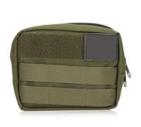 Chaleco Impermeable para Perros, Mochila Tipo Bandolera para Perros, Manos Libres, para Entrenamiento, Senderismo, Camping y largas Caminatas, Color Verde Militar. (Bolsa con Cremallera - Verde