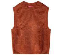 Chaleco Infantil de Punto Suéter sin Mangas Ropa de Niños Color Coñac 140