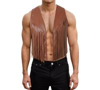 Chaleco informal abierto con flecos para hombre, ligero, para verano y primavera, para uso diario, en casa, y bodas. Chaleco Hombre Bolsillos Chaleco Hombre Acolchado