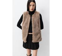 Chaleco largo efecto pelo VISÓN M