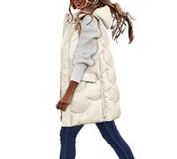 Chaleco Largo Mujer Con Capucha Chalecos Exteriores Para Mujer Sin Mangas Chaqueta Parka Con Cremallera Y Bolsillo Chaleco De Plumas Tallas Grandes Fitness Outdoor Deporte Ocio Estilo Deportivo