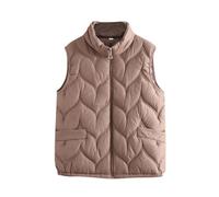 Chaleco Largo para Mujer - Chaleco Acolchado Ligero Casual Color Sólido Abrigo Sin Manga Invierno Chaleco Plumas Chaqueta Acolchada Talla Grande Acolchado Chaleco Plumífero Ultralight