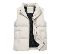 Chaleco ligero acolchado para hombre, chaleco sin mangas, chaleco de trabajo, forro polar, chaleco ajustado con capucha, chaleco acolchado para exteriores, senderismo, viajes, golf, caqui, 7XL