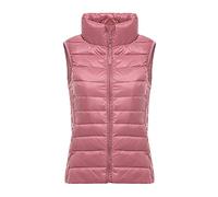 Chaleco ligero de plumón para mujer, chaleco acolchado ligero para mujer, abrigo de plumón corto, acolchado deportivo, chaleco térmico con cremallera, chaleco ligero transpirable, chaleco térmico boho