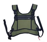 Chaleco ligero impermeable del paquete del pecho para correr y escalar, almacenamiento conveniente para objetos de valor (verde)