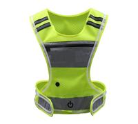 Chaleco ligero para correr nocturno, haz frontal ajustable LED, equipo de alta visibilidad, equipo de seguridad impermeable para corredores, escaladores, atletas, ciclistas, ciclistas, entrenamiento