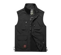 Chaleco ligero para hombre con bolsillos, chaleco de trabajo para hombre, chaleco cargo para hombre, chaleco casual duradero, flexible, chaleco de algodón, chaleco multifuncional con múltiples