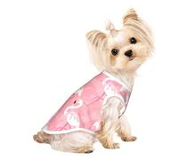 Chaleco ligero para perro con estampado de hojas de palmera y flamenco, camisa sin mangas para gato, diseño de malla transpirable para caminar y jugar en verano
