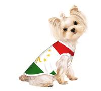 Chaleco ligero para perro con estampado de la bandera de Tayikistán, camisa sin mangas, diseño de malla transpirable para caminar y jugar en verano