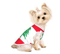 Chaleco ligero para perro con estampado de la bandera del Líbano, camisa sin mangas para gato, diseño de malla transpirable para caminar y jugar en verano