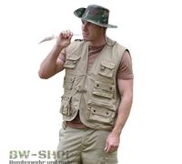 Mil-Tec Jagd-u, Chaleco Unisex Adulto, Caqui (Green), XL