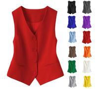 Chaleco Mujer Chaleco Vestir Chaleco Traje Chaleco Sin Mangas Chaleco Botones Chaleco Cuello V Chaleco Ajustado Chaleco Transpirable Ligero Verano Negro Blanco Tallas Grandes S-3XL Oficina Trabajo