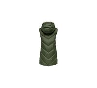 JDY Skylar Padded Hood Waistcoat Otw Noos Chaleco, Mujer, Forest Night/Detail:BLACK, S