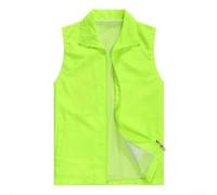 Chaleco para hombre, transpirable, monocolor, informal, para voluntario, sin mangas, cuello de solapa, ajuste regular, para primavera, verano, invierno (4XL verde)