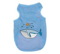 Chaleco para mascotas, blusa para mascotas, dobladillo delicado, suave, cómodo, de alta elasticidad, cuello redondo, patrón de dibujos animados, pijama para perro, camisa pequeña y delgada para