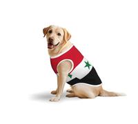 Chaleco para mascotas grandes con diseño de la bandera de la República Árabe Siria, para fiestas, viajes, transpirable, verano, ligero, suave, acogedor, sin mangas