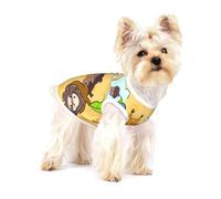 Chaleco para perro, estampado de semillas de girasol y ardilla, camiseta sin mangas para mascotas, camiseta suave para cachorros y ropa transpirable para gatos para razas pequeñas, talla L