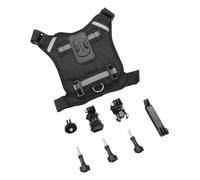 Chaleco para perro, soporte para cámara de acción, fijación en el pecho, de plástico, acolchado suave, arnés para mascotas, acción para acomodar mascotas