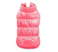 Chaleco para Perros con Forro Polar, Chaqueta Impermeable de Plumas Abrigo de Invierno Cálido, Resistente al Viento, para Perritos Gatos, Mascotas, Yorkshire, Chihuahua Rosado S