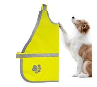 Chaleco para perros de alta visibilidad - Ropa de senderismo para mascotas de seguridad ajustable de color naranja fluorescente con tiras reflectantes | Tela tejida, ideal para capacitación en servici