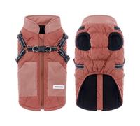 Chaleco para perros, protección contra el viento, reflectante, térmico, chaleco para perros, invierno, cálido y suave, rojo, L