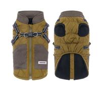 Chaleco para perros, protección contra el viento, reflectante, térmico, chaleco para perros, invierno, cálido y suave, marrón, M