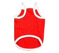 Chaleco para s Camisa de algodón Suave algodón Transpirable Camiseta de Verano Ropa de suspensión de s Prendas de Cachorro pequeñas para la Primavera y los Trajes de Verano (Rojo)
