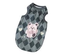 Chaleco para s Estilo Suave y liviano de Moda para Cachorro de Verano en la casa al Aire Libre (Estilo de Oso Cuadrado s)