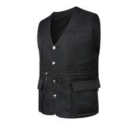 Chaleco Para Trabajar Hombre Men'S Outerwear Vests Pocket Lightweight Casual Layering Ideal For Spring Summer Fall Everyday Comfort Easy Care Machine Wash (Black Xxxl)
