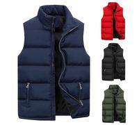 Chaleco Plumas Hombre Acolchados Invierno Chalequillo Caballero Gilet Acolchado Chaleco Plumon Guateado Abrigo Sin Mangas Hombre Talla Trabajo Grande (A-Navy, M)