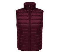 Chaleco Plumas Ligero Hombre Chaleco Plumifero Ligeros Hombre Chalecos Acolchado Caballero Abrigo Plumon Sin Manga Hombre Ultraligero Tallas Grandes Casual Invierno Chalequillo Plegable Rojo 3XL