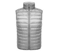 Chaleco Plumas Ligero Hombre Chaleco Plumifero Ligeros Hombre Chalecos Acolchado Caballero Abrigo Plumon Sin Manga Hombre Ultraligero Tallas Grandes Casual Invierno Chalequillo Plegable Gris 2XL