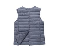 Chaleco Plumas Mujer Ligero Chaleco Plumon Acolchado Guateado sin Mangas Señora Chalecos Acolchados Plumifero Plumífero Ultraligero Chaqueta sin Mangas para Mujer Tallas Grandes Invierno Azul XXL