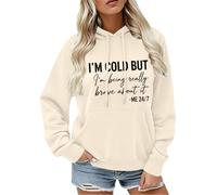 Chaleco polar blanco -camiseta con capucha humorística « Me frío, pero yo ', beige, M
