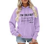 Chaleco polar blanco -camiseta con capucha humorística « Me frío, pero yo ', morado, 4XL