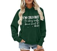 Chaleco polar blanco -camiseta con capucha humorística « Me frío, pero yo ', verde, M