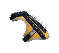 Chaleco protector antilobo para perros de talla pequeña, arnés seguro reflectante para cachorros, protección ajustable con puntas para exteriores, protección contra ataques de animales y aves rapaces