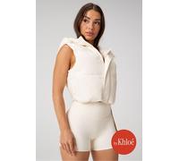 Chaleco puffer corto con capucha Essential Fabletics Blanco Womens XS