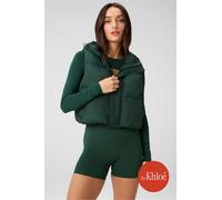 Chaleco puffer corto con capucha Essential Fabletics Verde Womens XXS