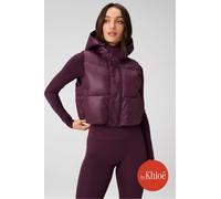 Chaleco puffer corto con capucha Essential Shine Fabletics Rojo Womens XL