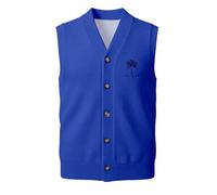 Chaleco Punto Hombre sin Mangas Botones Delanteros clásico Casual Negocios Elegante