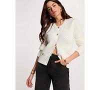 Chaleco recto cuello redondo blanco mujer S