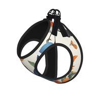 Chaleco reflectante ajustable de malla suave transpirable para paseos diarios con estampado de pájaros, flores y mariposas