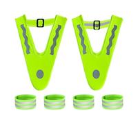 Chaleco reflectante: chaleco de seguridad de 37 cm, equilibrio de peso optimizado | Reflector de advertencia nocturna en forma de V con luz limitada, equipo reflectante de alta visibilidad para correr