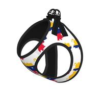 Chaleco reflectante con correa para mascotas con estampado de bandera de Venezuela para perros y gatos pequeños, chaleco ajustable para caminar al aire libre