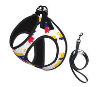 Chaleco reflectante con correa para mascotas con estampado de bandera de Venezuela para perros y gatos pequeños, chaleco ajustable para caminar al aire libre
